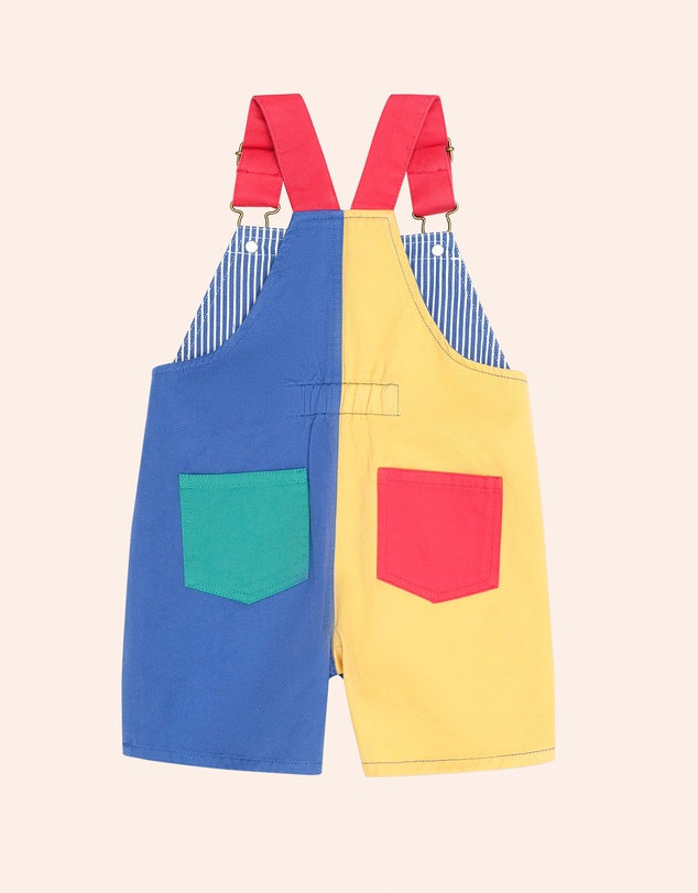 Huxbaby - Colour Block Pocket Shortall - Babies-Kids