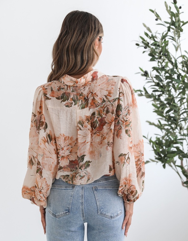 Esther & Co - Veiga Blouse - Cream Floral