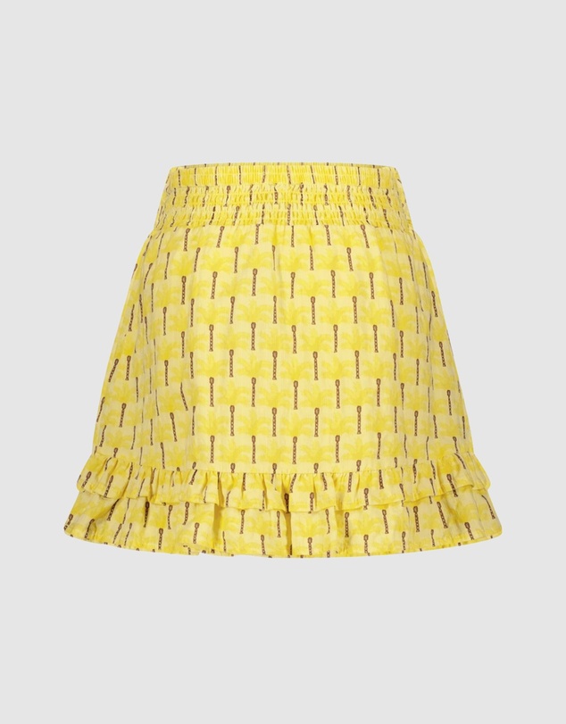 Like FLO - Palm Tree Print Skirt with Belt - Kids-Teens