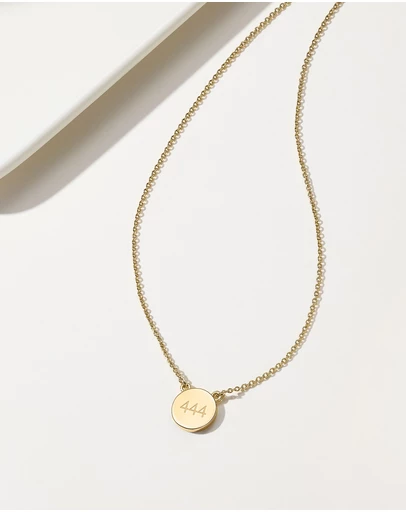 Mestige - Angel Number Necklace 444 - 18K Gold Plated