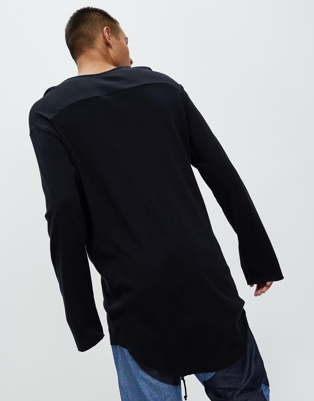 Surrounded By Ghosts - The Diaspore Rib Knit Long Sleeve Tail T-Shirt