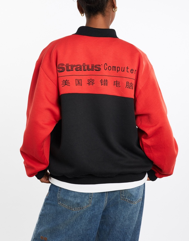 Vintage by The Real Deal - Pre Loved - Vintage 90s Stratus Computer Technologies Collared Sweatshirt