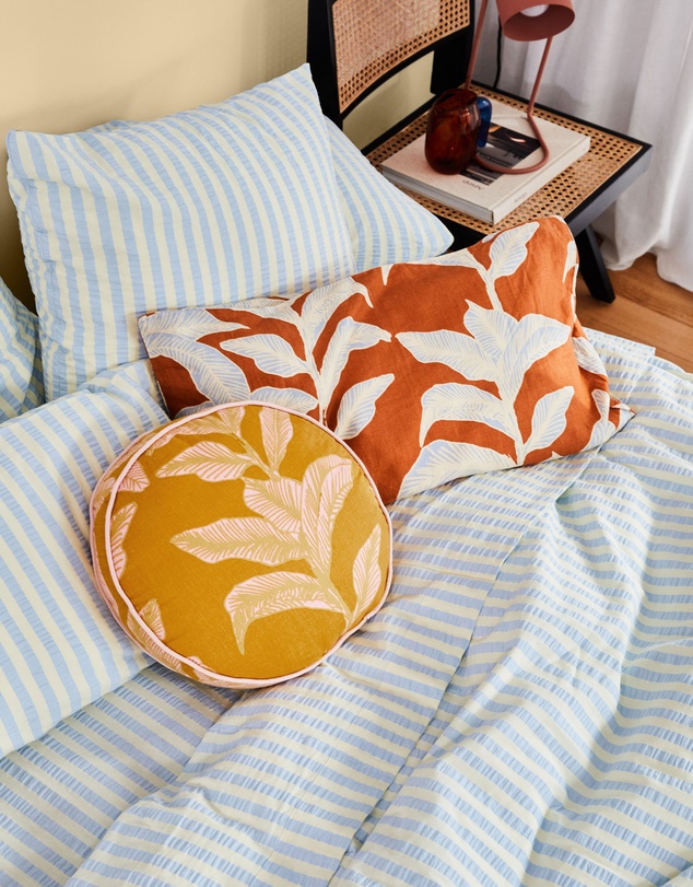 Mosey Me - Butter Blue Seersucker Fitted Sheet