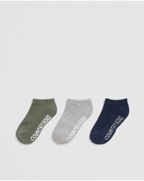 Country Road - Organically Grown Cotton Blend Cushion Sock Pack Of 3