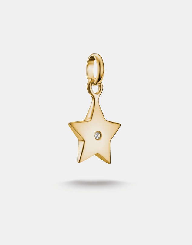 THOMAS SABO - THOMAS SABO Connect Charm star with white stone in Gold