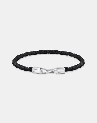THOMAS SABO - Bracelet with Braided, Black Leather