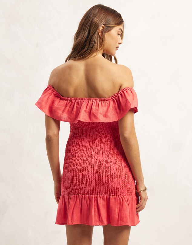 AERE - Frill Shirred Mini Dress