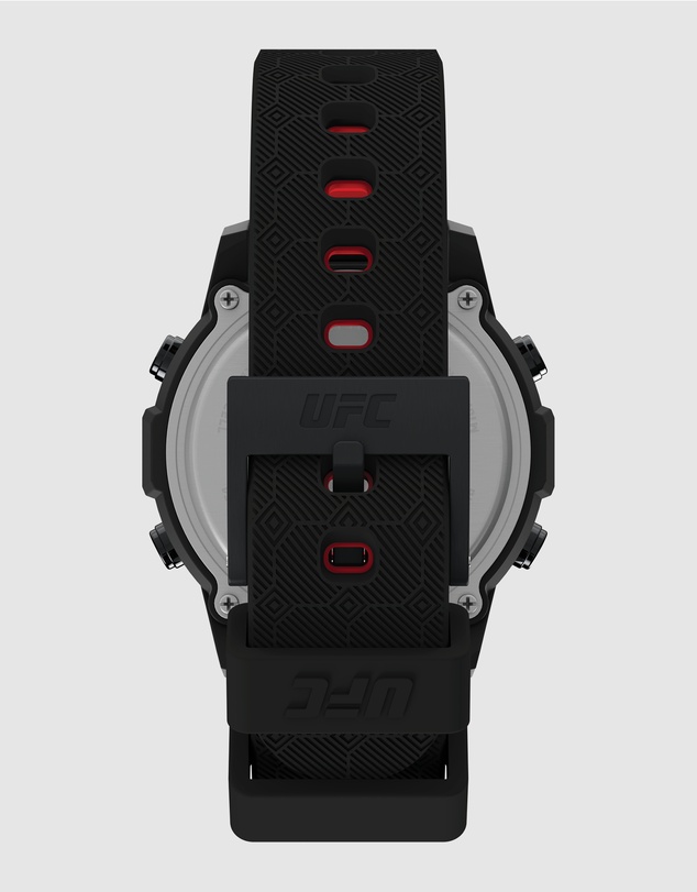 UFC - UFC Brawler 42.5mm Black Digital Dial with Two Tone Black and Red Silicone Strap