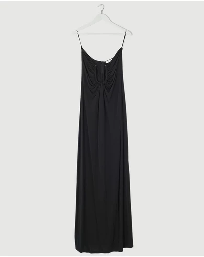 Revibe - Repaired Christopher Esber Arced Palm Strapless Dress - AU 12