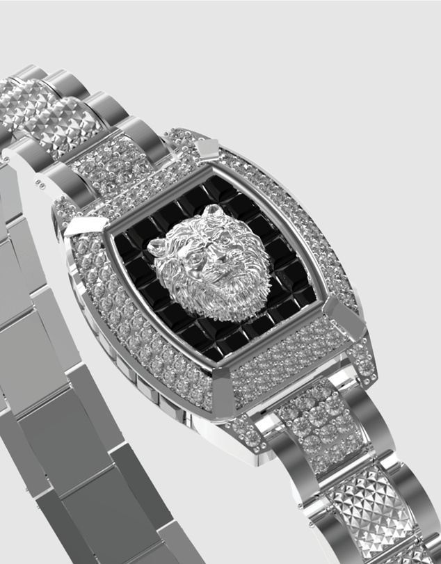 GUESS - 27mm Lion Pave Bracelet