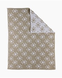 Living Textiles - Chenille Blanket - Sunflower Taupe