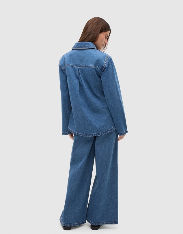 Seed Heritage - Denim Concealed Placket Shirt