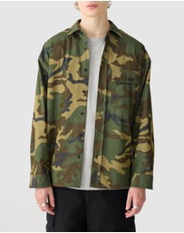 Bassike - Drop Shoulder Camo Shirt