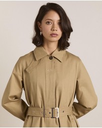 Damson Madder - Sofia Pleated Trench Coat