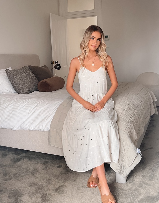 Esther & Co - Sona Dress - Oatmeal Spot
