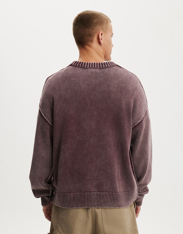 Cotton On - Washed Graphic Crew Knit