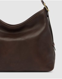 Republic of Florence - Sophia Matt Chocolate Leather Shoulder Bag