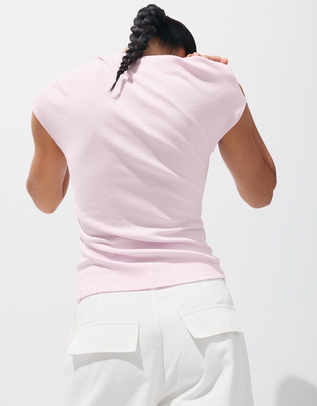 M.N.G - Asymmetrical Ruched T-Shirt