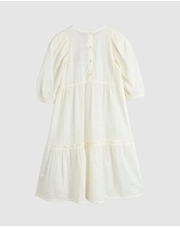 Mini Rodini - Strawberry Embroidered Schiffli Woven Dress - Babies-Kids