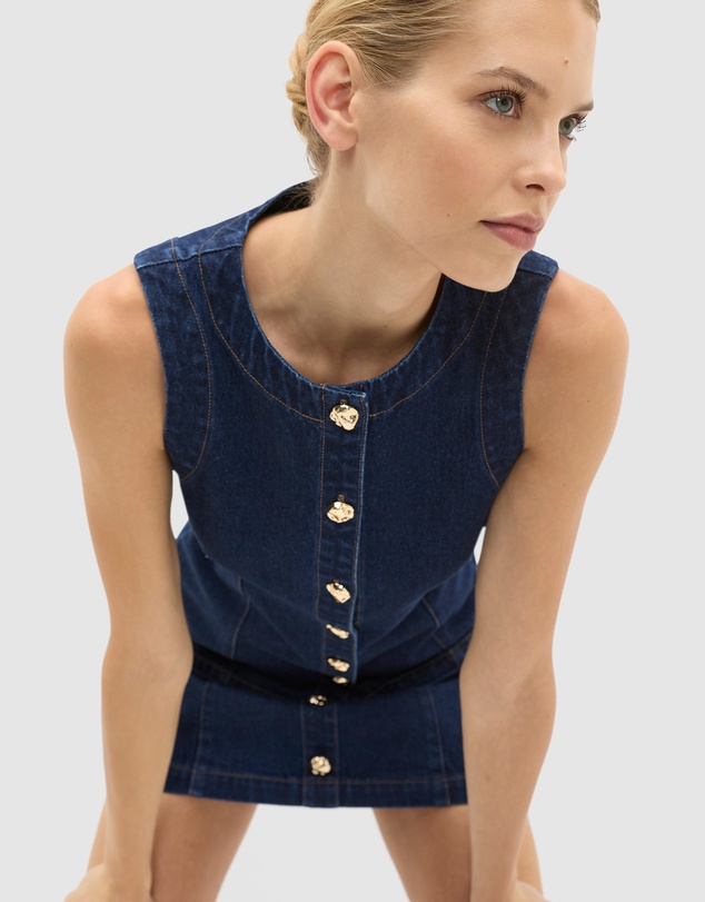 Seed Heritage - Denim Longline Vest