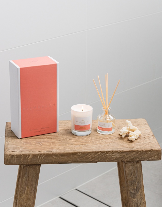 Palm Beach Collection - Summer Peach Mini Candle & Diffuser Gift Pack