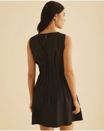 Atmos&Here - Anna Pintuck Shift Mini Dress