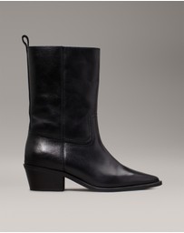 Calvin Klein - Leather Cowboy Boots