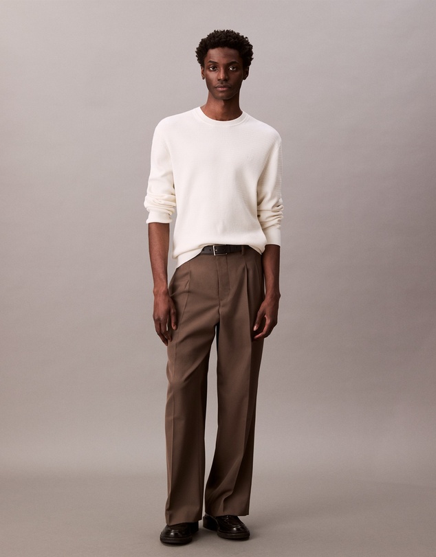 Calvin Klein - Cotton Textured Classic Crewneck Jumper