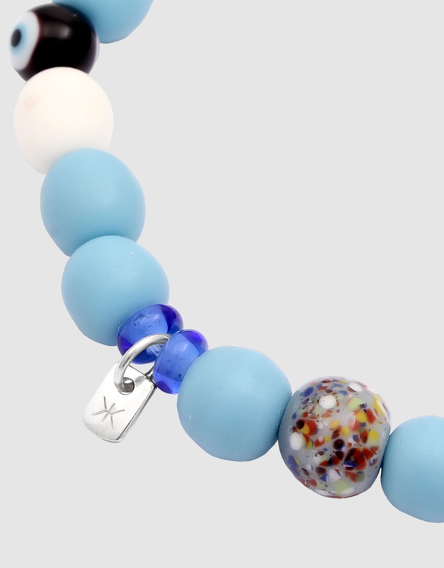 Kuzzoi - ICONIC EXCLUSIVE - Mixed Bead Bracelet with Smiling Face