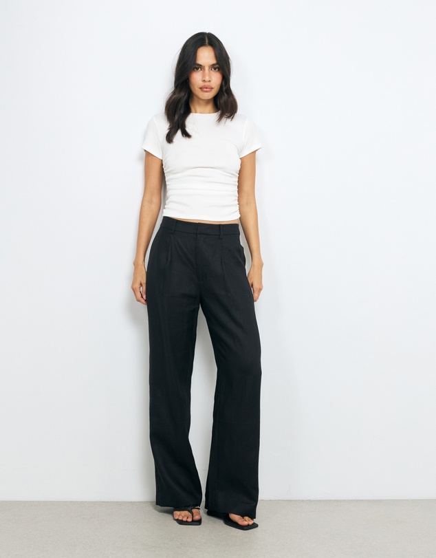AERE - Straight Leg Linen Pants