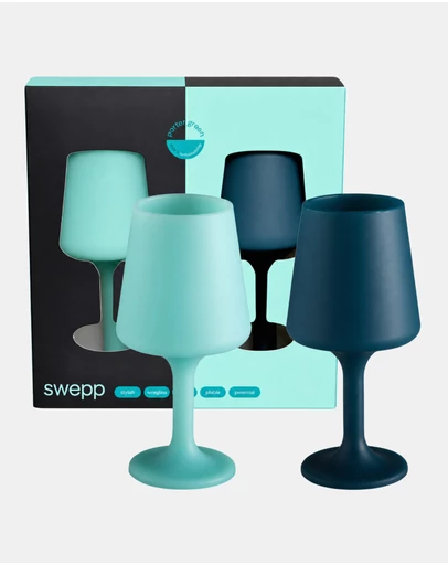 porter green - swepp silicone unbreakable wine glasses