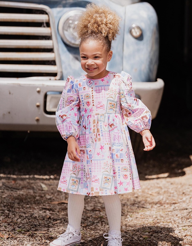 Fox & Finch - Winter Vacay Print Dress - Kids