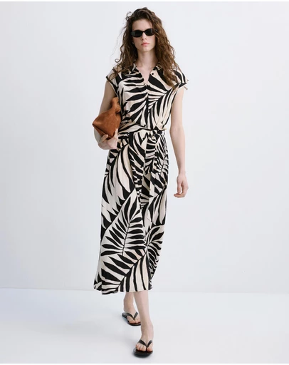 M.N.G - Printed Shirt Dress