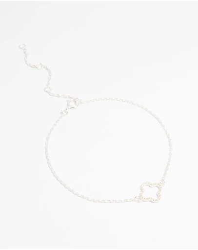 Lovisa - Sterling Silver Cubic Zirconia Flower Bracelet