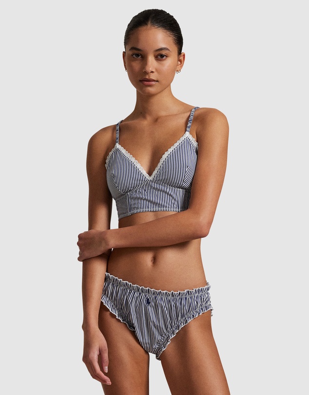 Polo Ralph Lauren - Shirting Stripes Cotton Bustier Longline Bralette