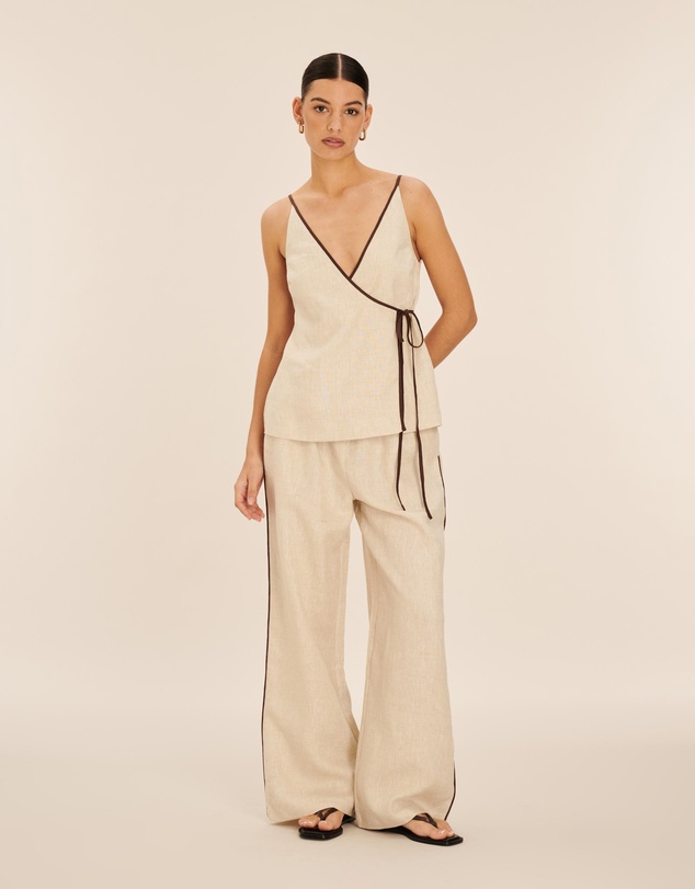 AERE - Cleo Linen Relaxed Pants