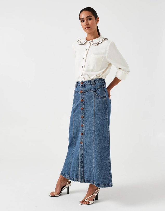 Seventy + Mochi Denim - Mia Seamed Skirt