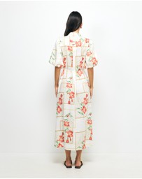 AERE - Asha Linen Midi Shirt Dress
