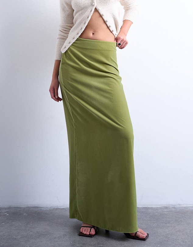 TOPSHOP - Co-ord Velvet Maxi Skirt