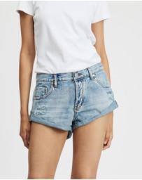 ONE TEASPOON - Bandits Low Waist Denim Shorts