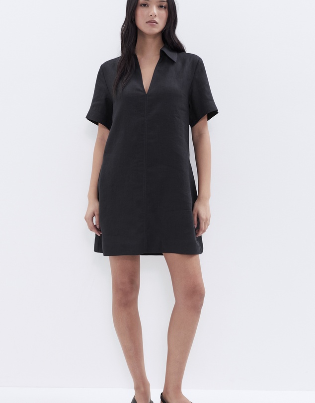 UNISON - Collared Linen Dress