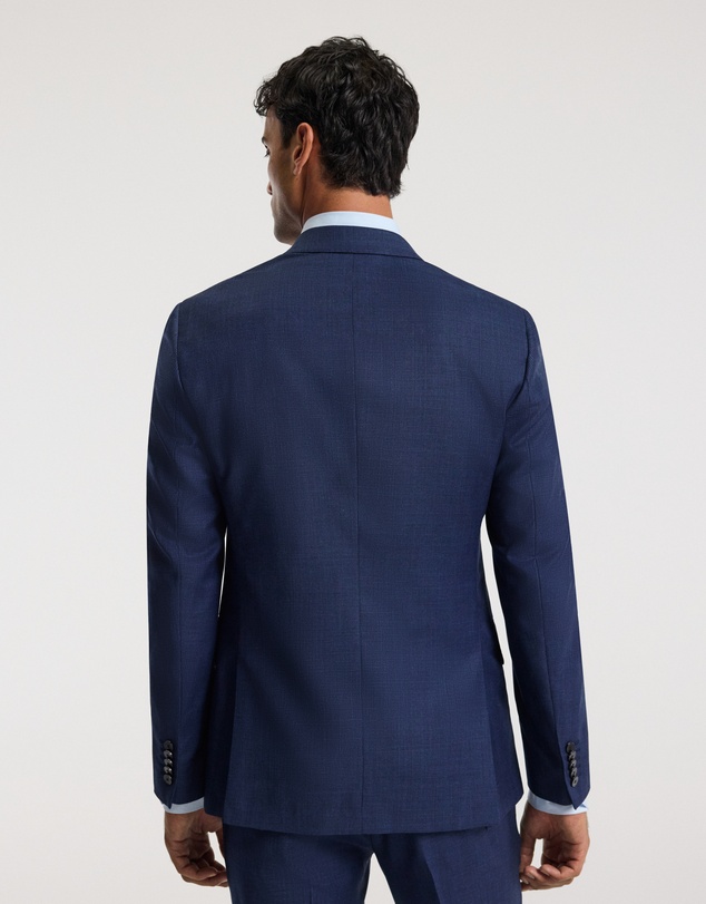 Calibre - Micro Check Wool Suit Jacket Royal Blue