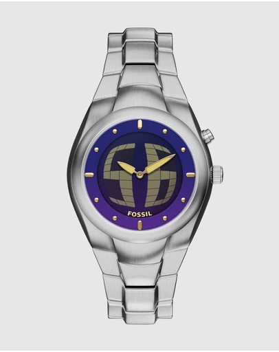 Fossil - Archival Big Tic Silver Tone Analogue-Digital Watch