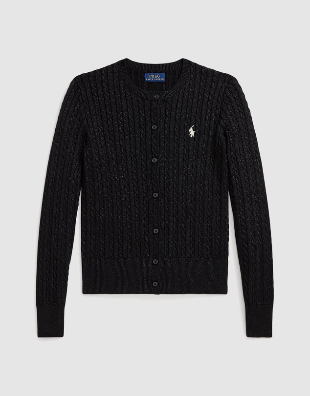 Polo Ralph Lauren - Metallic Mini-Cable Cardigan - ICONIC EXCLUSIVE - Teens