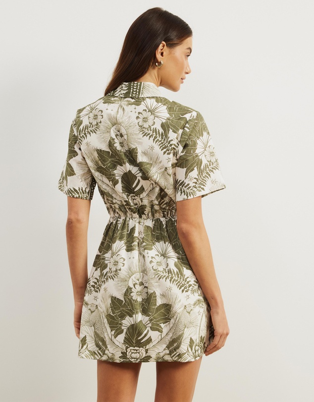 Atmos&Here - Remi Linen Blend Mini Shirt Dress