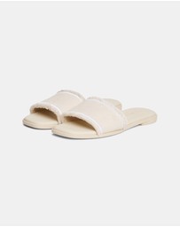 Tommy Hilfiger - Frayed Canvas Sandals - Women's