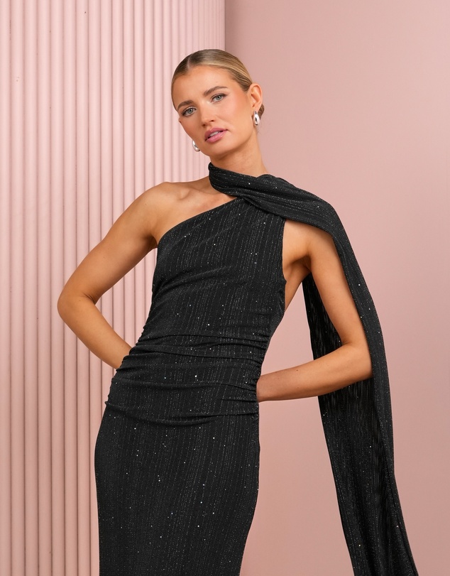 Azzurielle - Wister Scarf Neck Maxi Dress