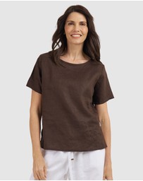 CAMIXA - Teena Linen T-shirt Top