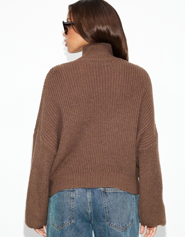 Dazie - Riley Funnel Neck Knit Jumper