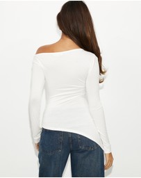 Dazie - Lily One Shoulder Asymmetrical Top